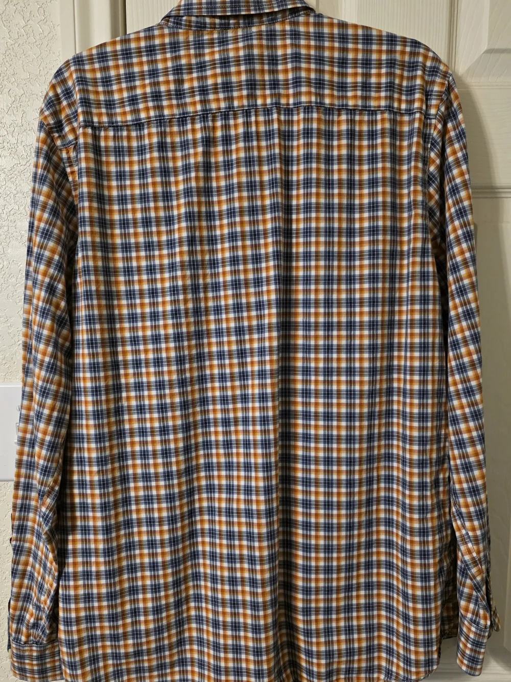 Banana Republic Men's Plaid Button-Down Shirt - Blue & Orange